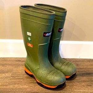 Baffin Icebear Rubber Work Boots Steel Toe & Plate Men’s Size 7 Green